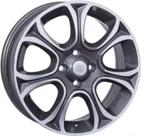 WSP Italy Fiat (W163) Evo 6x16 4x100 ET45 DIA 56.6 ANTHRACITE POLISHED
