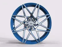 Ws WS2107 9.5x19 5x114.3 ET52.5 DIA 70.5 Gloss Blue with Machined Face