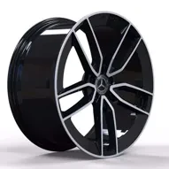 Replica MR399B 11.5x23 5x112 ET47 DIA 66.6 Gloss black with Machined Face