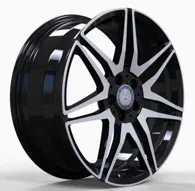 Replica MR874 8x19 5x112 ET52 DIA 66.5 Gloss black with Machined Face