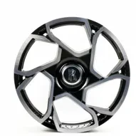 Replica RR2325 9.5x22 5x112 ET35 DIA 66.5 Gloss Black with Dark Machined Face
