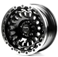 Off Road Wheels OW1710 8.5x17 5x127 ET-12 DIA 71.5 Gloss black silver ring