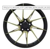 Ws WS-50M 8x19 5x112 ET45 DIA 57.1 Gloss black lip gloss bronze