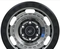 Ws WS-F53 9x17 6x139.7 ET-10 DIA 106.1 Satin graphite lip satin black