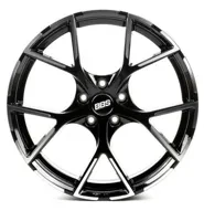 Flow Forming FF599 7.5x17 5x100 ET42 DIA 56.1 Gloss black with Machined Face