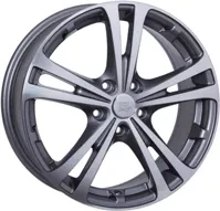 WSP Italy Skoda (W3502) Danubio 6x15 5x100 ET43 DIA 57.1 ANTHRACITE POLISHED