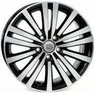 WSP Italy (VOLKSWAGEN) W462 ALTAIR 7.5x17 5x112 ET47 DIA 57.1 GLOSSY BLACK POLISHED