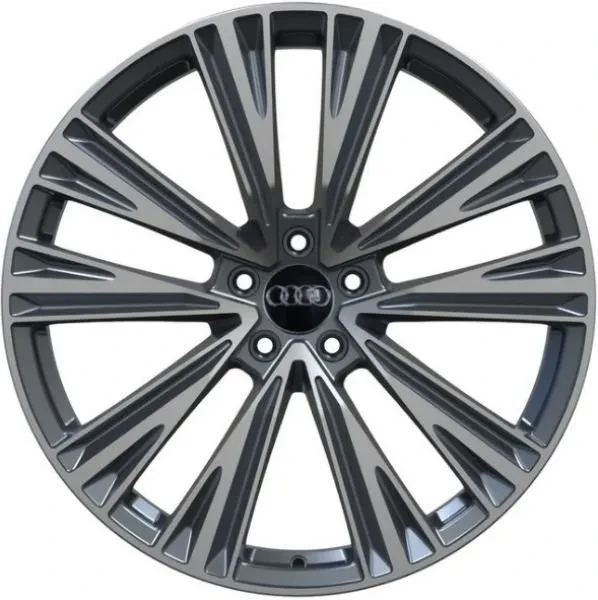 Replica A2110280 8.5x21 5x112 ET43 DIA 66.5 satin graphite machined face