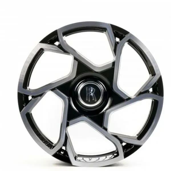 Replica RR2325 8.5x22 5x112 ET35 DIA 66.5 Gloss Black with Dark Machined Face