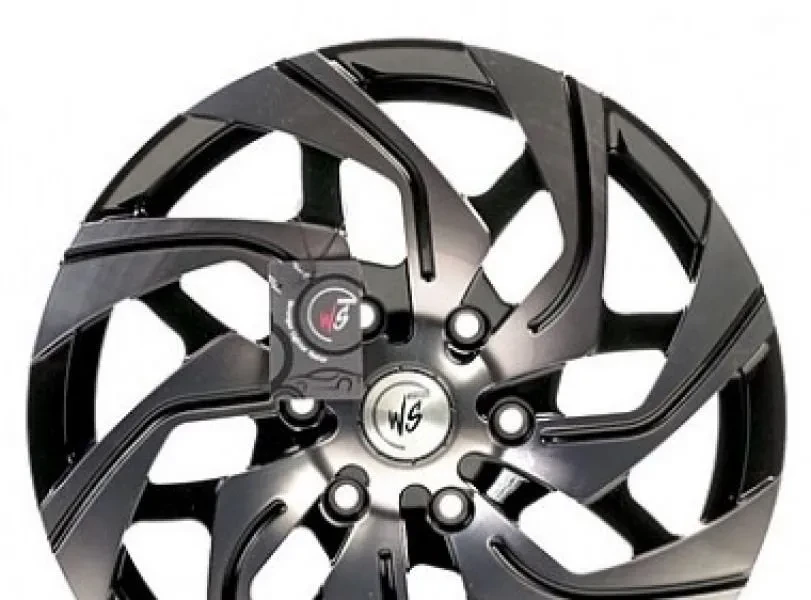 Ws WS-6-05 7.5x18 6x139.7 ET50 DIA 92.5 Gloss Black with Dark Machined Face