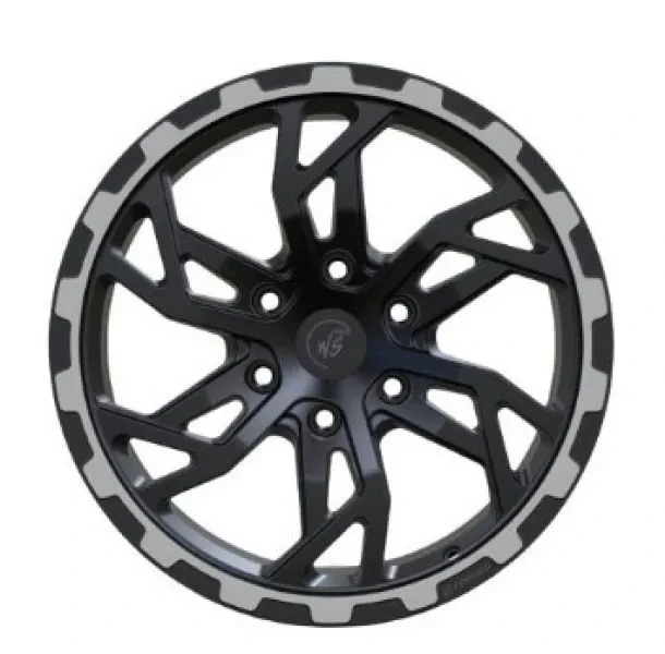 Ws WS-F55 9.5x18 6x139.7 ET10 DIA 77.8 satin black lip satin graphite